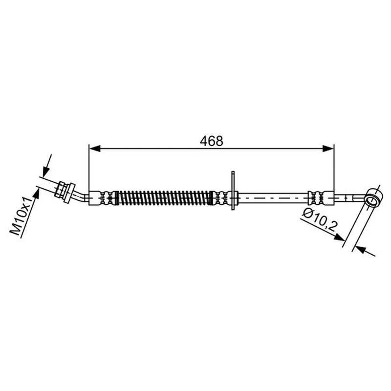 Bosch Brake Hydraulic Hose Line Front Left 1 987 481 861