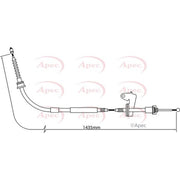 Apec Handbrake Cable Left Rear CAB1299