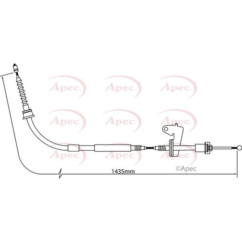 Apec Handbrake Cable Left Rear CAB1299