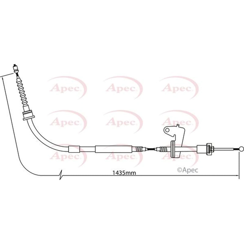 Apec Handbrake Cable Left Rear CAB1299