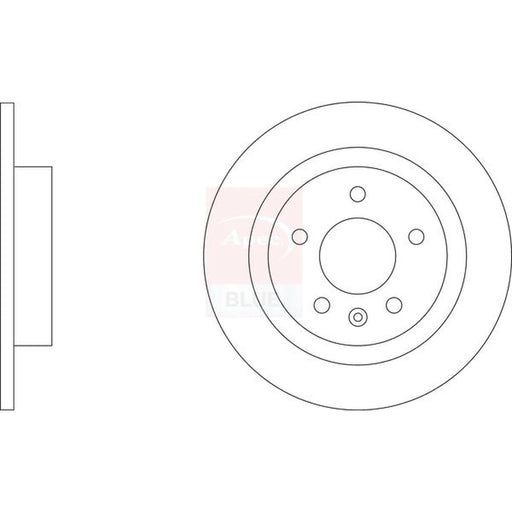 Apec 2 x Solid Rear Brake Discs SDK6955