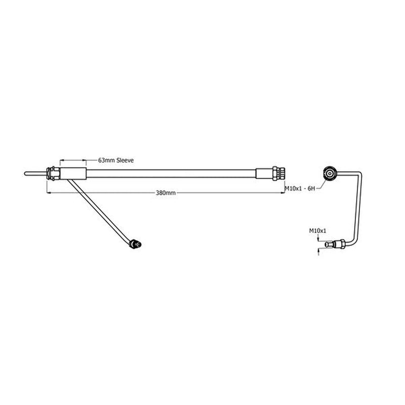 Juratek Brake Hydraulic Hose Line Front Right JBH1507R