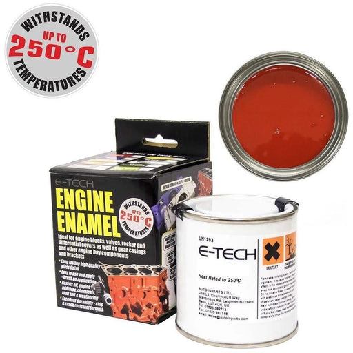 E-Tech RED Engine Enamel Paint 250ml Heat Resistant High Temp E-Tech  - Town Parts