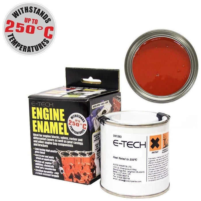 E-Tech RED Engine Enamel Paint 250ml Heat Resistant High Temp E-Tech  - Town Parts