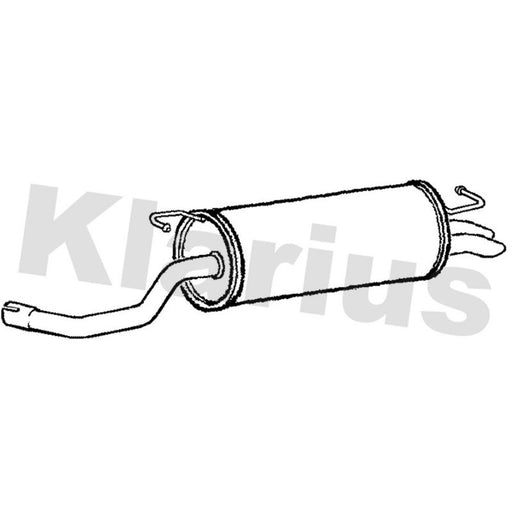 Klarius Box With Tail Pipe Rear VW587X