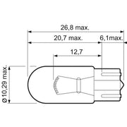 Valeo 10 x Indicator Turn Signal Bulb W2.1x9.5d 12V 3W 032209