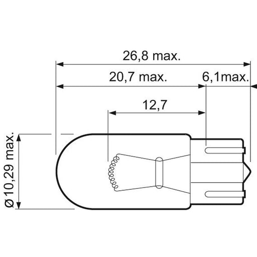Valeo 10 x Indicator Turn Signal Bulb W2.1x9.5d 12V 3W 032209