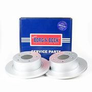 Borg & Beck 2 x Solid Rear Brake Discs BBD4621
