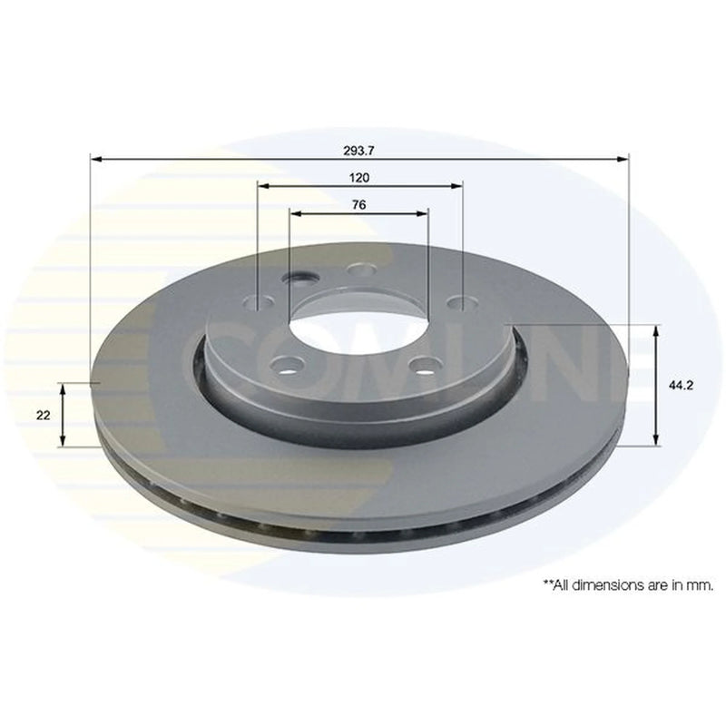 Comline 2 x Rear Brake Discs ADC1453V