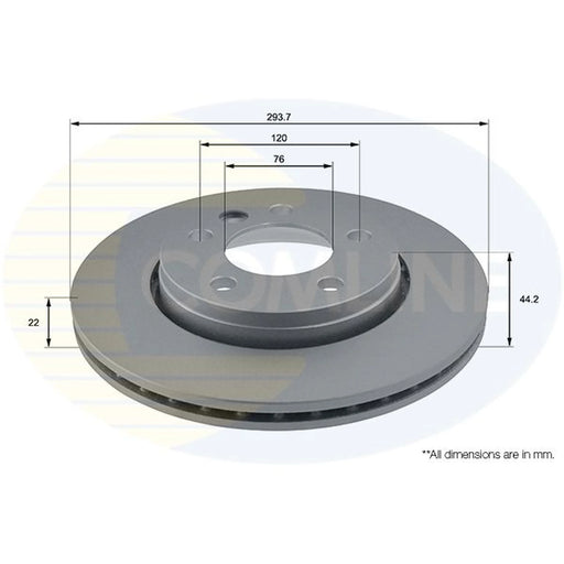 Comline 2 x Rear Brake Discs ADC1453V