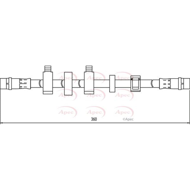 Apec Brake Hydraulic Hose Line Front Left HOS4099