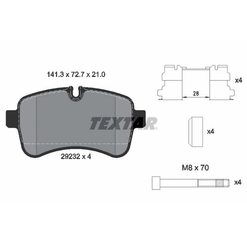 Textar Rear Brake Pad Set 2923201