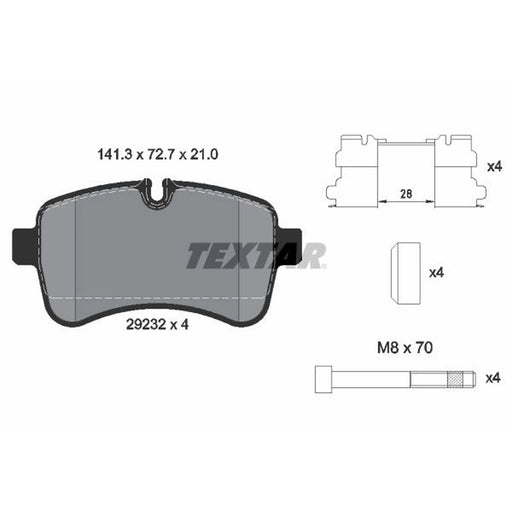 Textar Rear Brake Pad Set 2923201