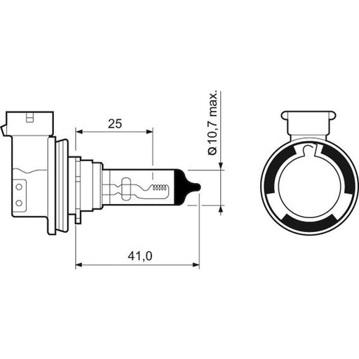 Valeo H11 Bulb Cardboard (Life X2) 032525 032525