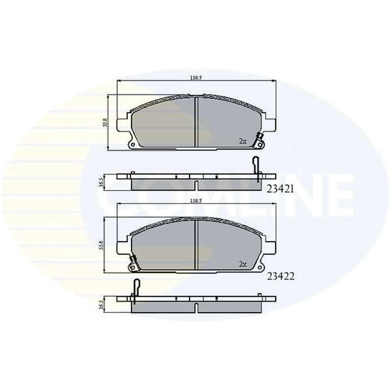 Comline 4 x Front Brake Pad Set CBP3591