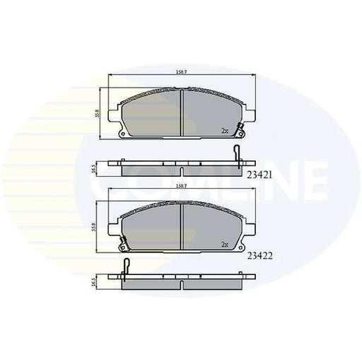 Comline 4 x Front Brake Pad Set CBP3591