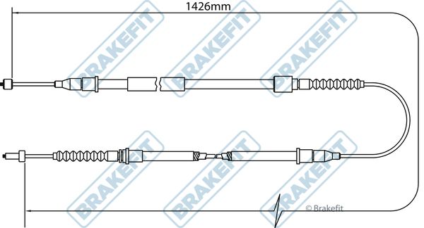 Apec Handbrake Cable Left Rear fits Vauxhall Tigra Twintop 2004-2009 1.3 1.4 1.8