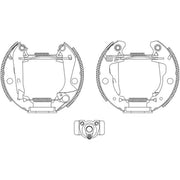 Mintex Brake Shoe Set Axle Kit MSP039