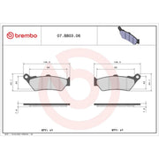 Brembo 2 x Rear Brake Pad Set 07BB0306