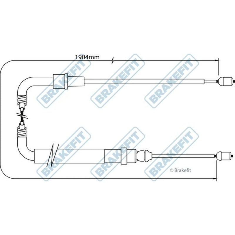 Apec Handbrake Cable Left Rear BBC3332