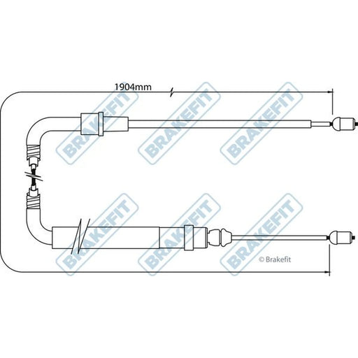 Apec Handbrake Cable Left Rear BBC3332