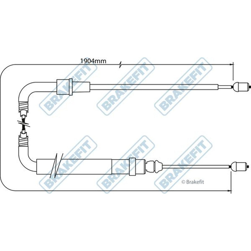 Apec Handbrake Cable Left Rear BBC3332