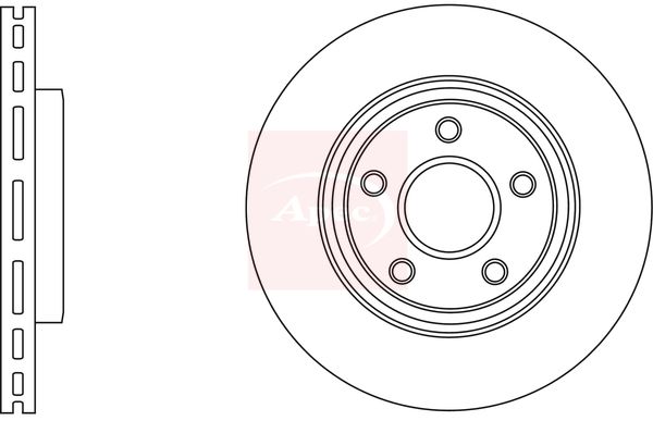 Apec 2 x Brake Disc Set Vented