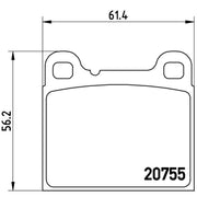 Brembo 4 x Rear Brake Pad Set P86002