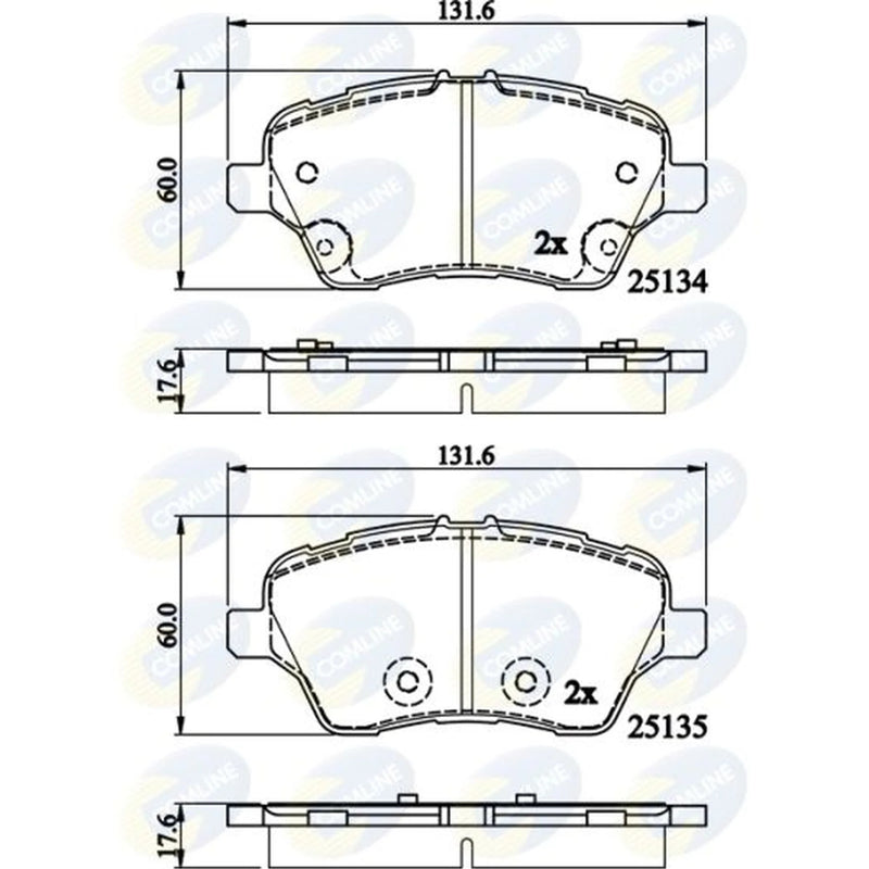 Comline 4 x Front Brake Pad Set CBP02197