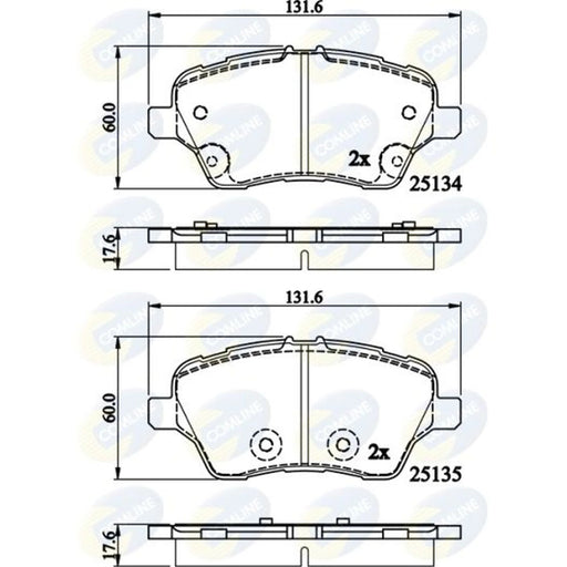 Comline 4 x Front Brake Pad Set CBP02197