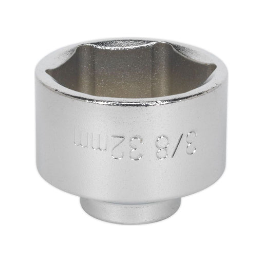 Sealey Low Profile Oil Filter Socket 32mm 3/8"Sq Drive SX113 Sealey  - Town Parts