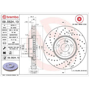 Brembo 2 x Steel Front Brake Disc Hub Brake Discs 09.D524.13