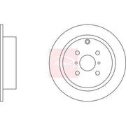 Apec 2 x Solid Rear Brake Discs DSK2183