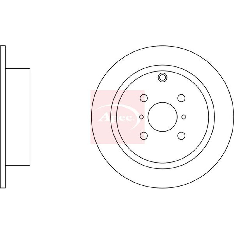 Apec 2 x Solid Rear Brake Discs DSK2183
