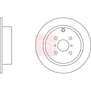 Apec 2 x Solid Rear Brake Discs DSK2183