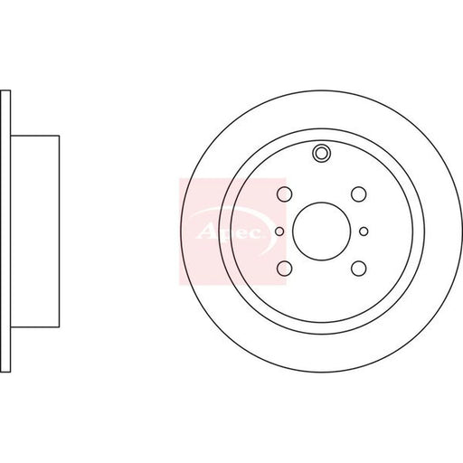 Apec 2 x Solid Rear Brake Discs DSK2183