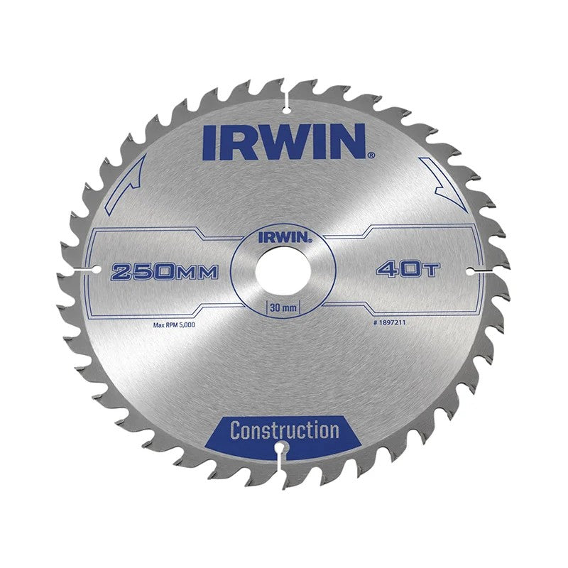 IRWIN® General Purpose Table & Mitre Saw Blade 250 x 30mm x 40T ATB - 1897211
