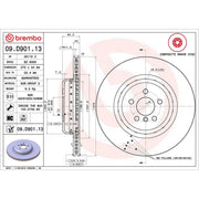 Brembo 2 x Aluminium Rear Brake Disc Hub Brake Discs 09.D901.13