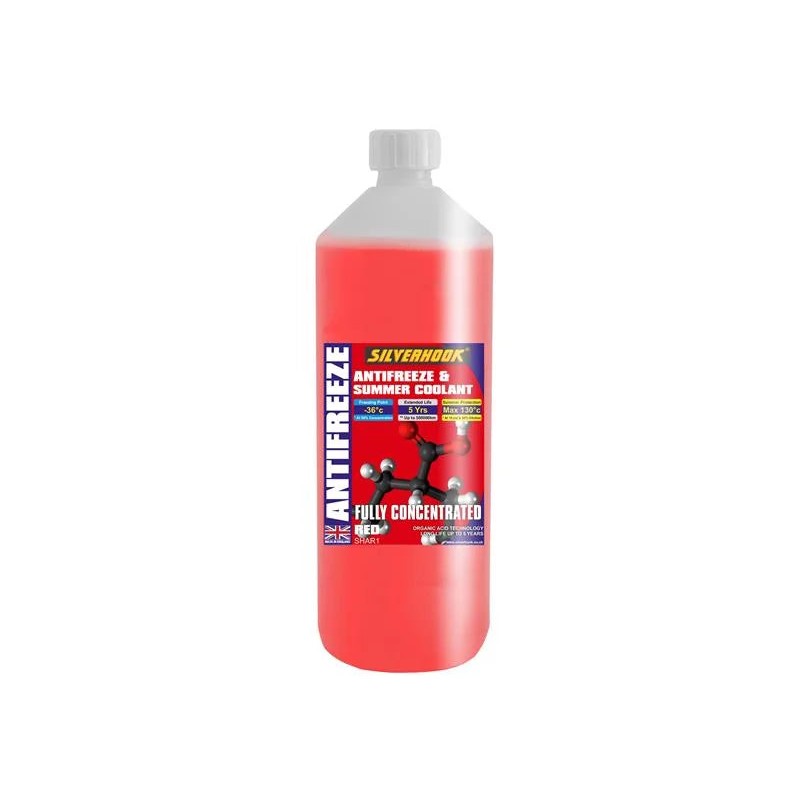 Silverhook Fully Concentrated Antifreeze O.A.T. Red 1 litre - SHAR1