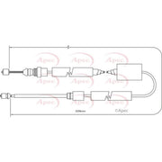 Apec Handbrake Cable Left Rear CAB1370