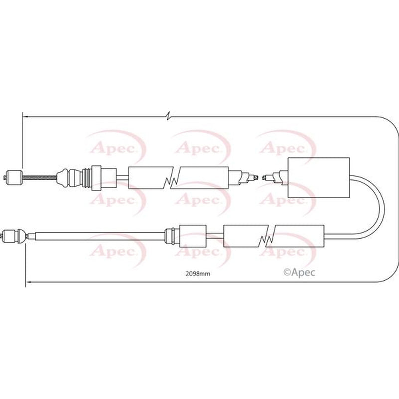 Apec Handbrake Cable Left Rear CAB1370