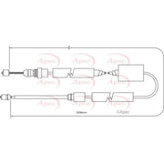 Apec Handbrake Cable Left Rear CAB1370