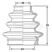 Borg & Beck Drive Shaft Bellow Kit Front Left BCB6208