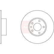 Apec 2 x Solid Rear Brake Discs DSK743