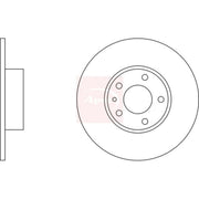 Apec 2 x Solid Rear Brake Discs DSK743