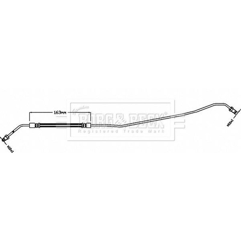 Borg & Beck Brake Hydraulic Hose Line Rear BBH8478