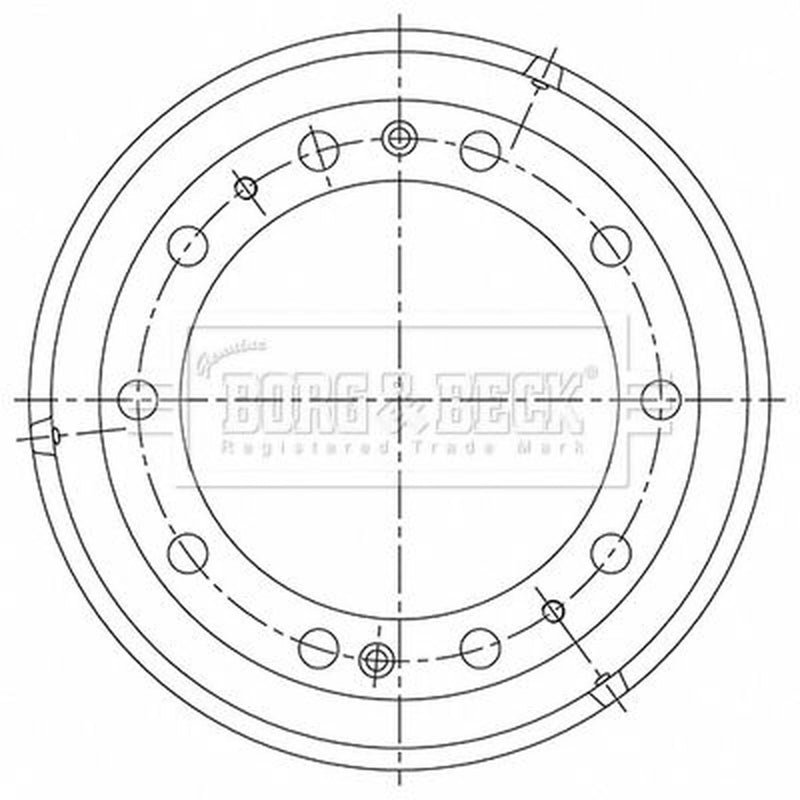 Borg & Beck Brake Drum Assembly Rear BBR32546