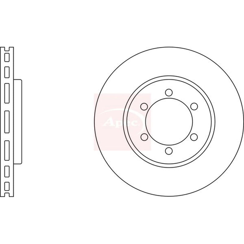 Apec 2 x Vented Front Brake Discs DSK2071