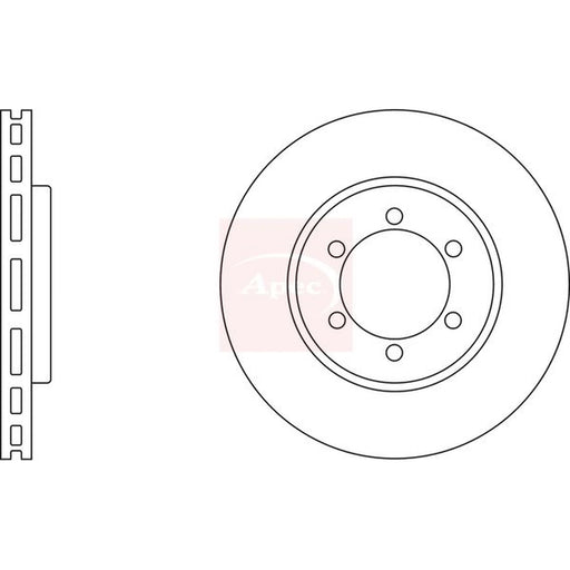 Apec 2 x Vented Front Brake Discs DSK2071