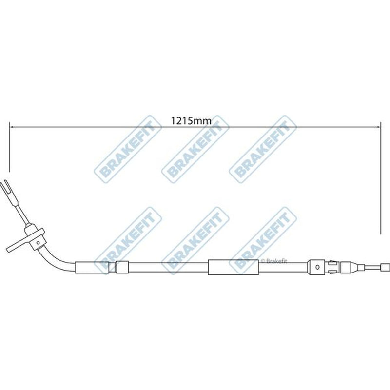 Apec Handbrake Cable Right Rear BBC3549